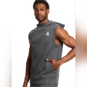 Reebok Charcoal Sleeveless w Hoodie NWT